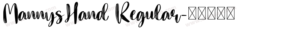MannysHand Regular字体转换